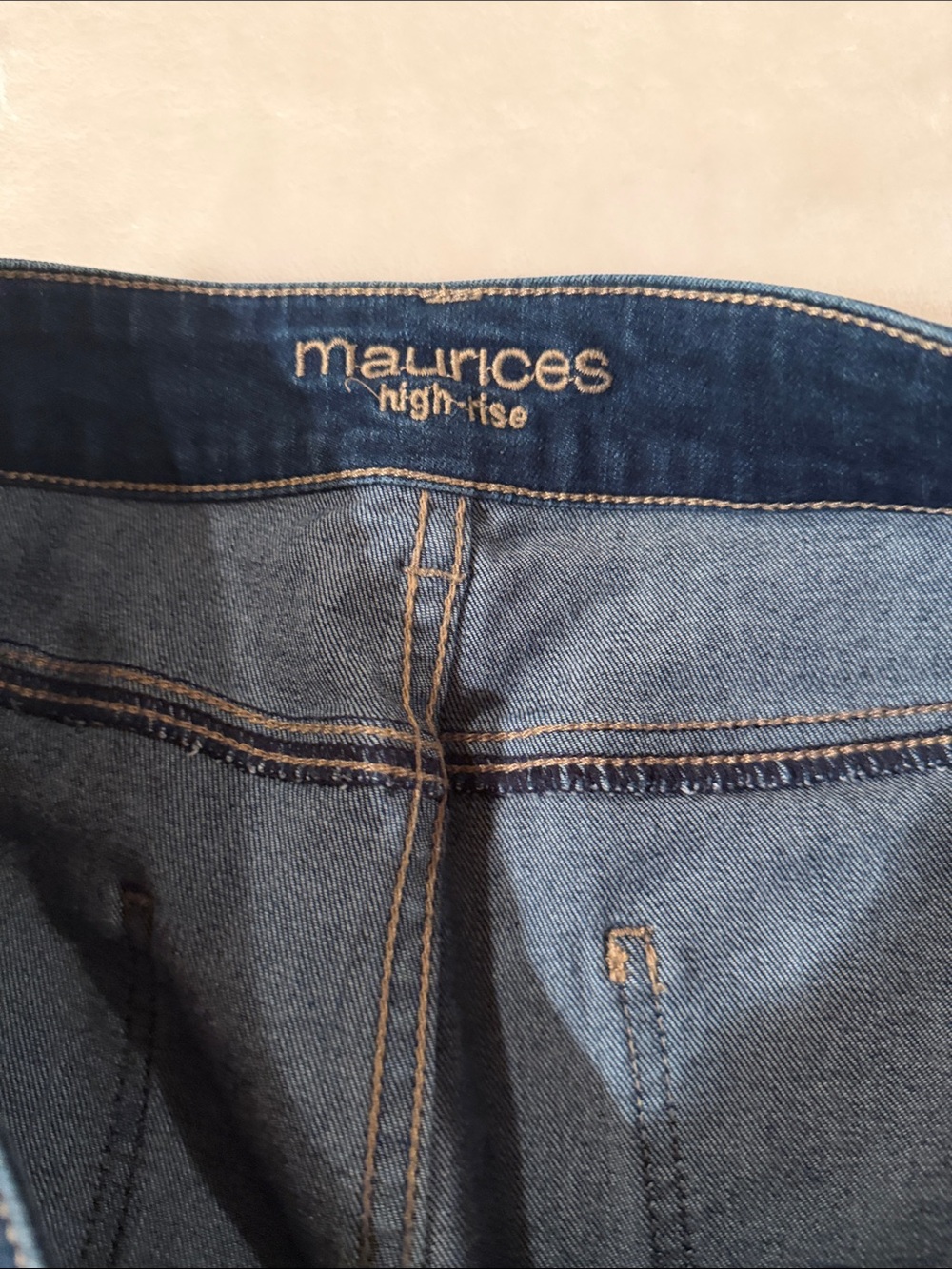 Maurices Dark and Medium Blue High-Rise Jeans